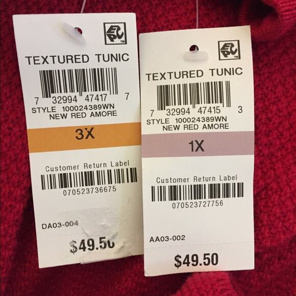 Karen Scott Scoop Neck Marled Knit sweater-1X - Picture 2 of 2